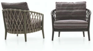 B&B Italia Outdoor Садовое кресло из ткани с подлокотниками Erica '19