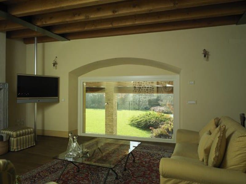 Деревянная распашная оконная дверь с тройным остеклением Carminati Klima 92 ARCH-00054228 - Вид №4