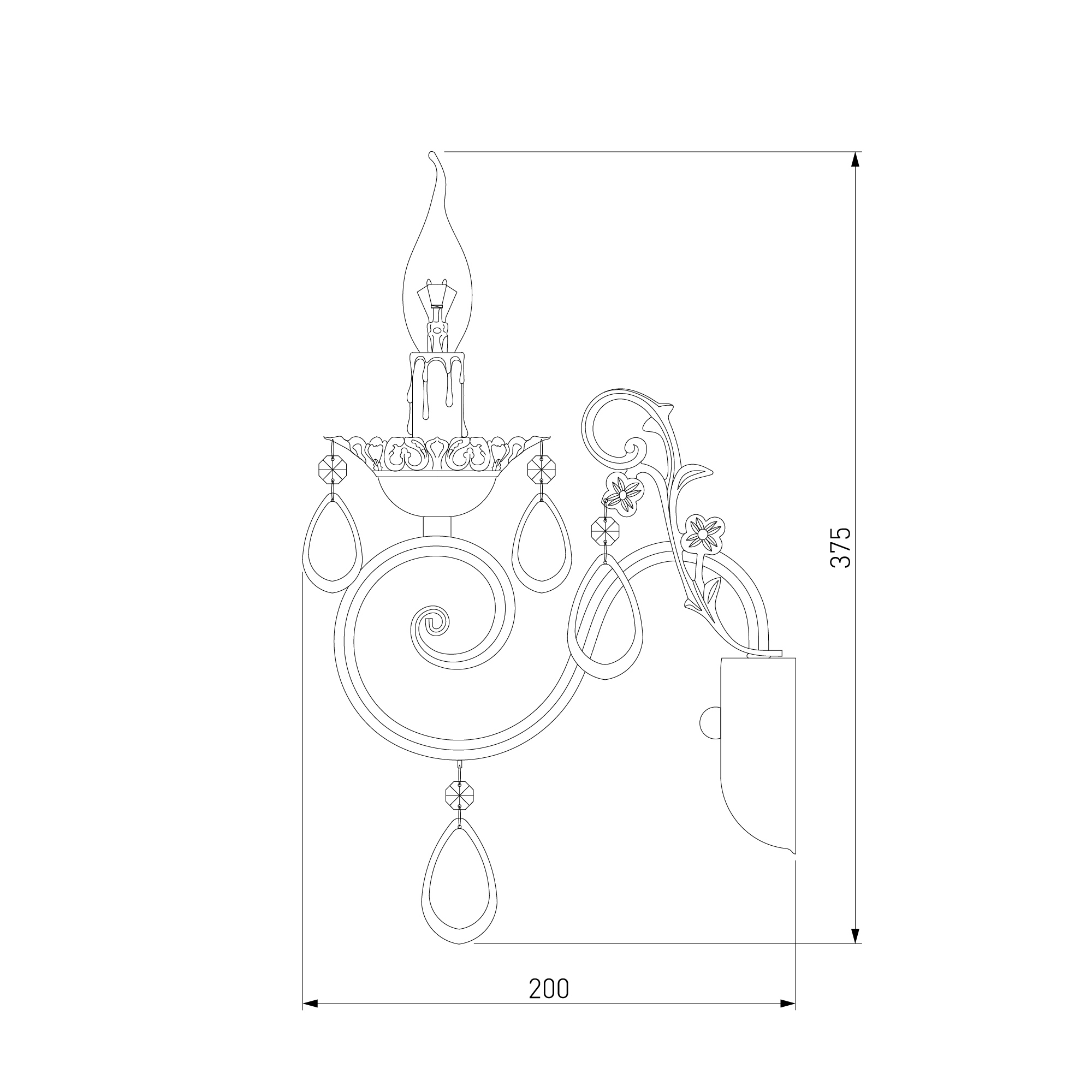 Eurosvet Бра Адель — элегантный настенный светильник в стиле неоклассика 18074147 STLM-0009432 - Вид №8