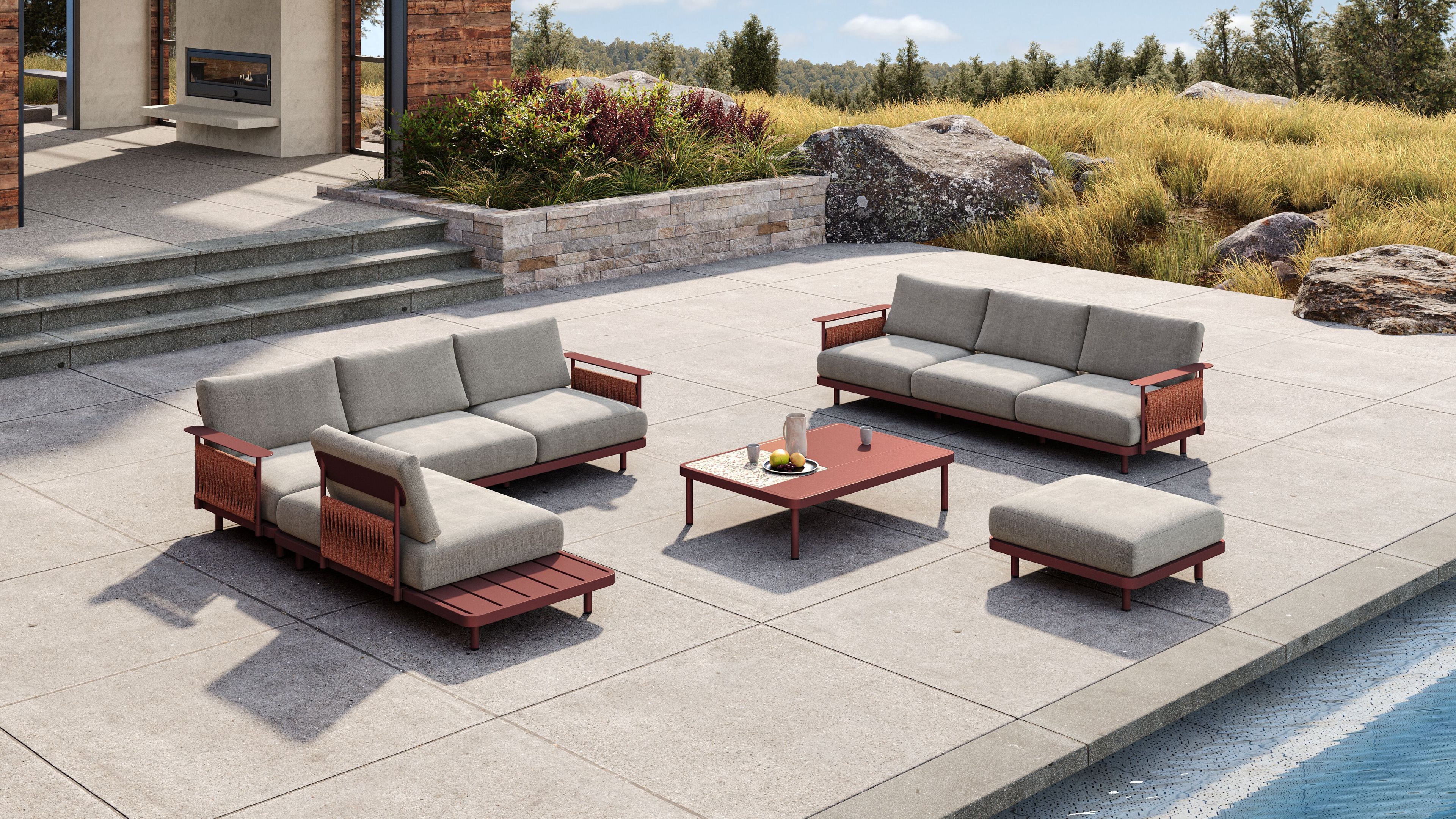 3-местный металлический садовый диван VINEKO Soul ARCH-00100345 - Вид №3