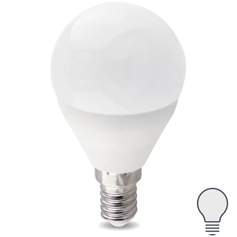 Santreyd LED лампа E14 шар 8Вт матовая, нейтральный свет 82991537 STLM-0933979