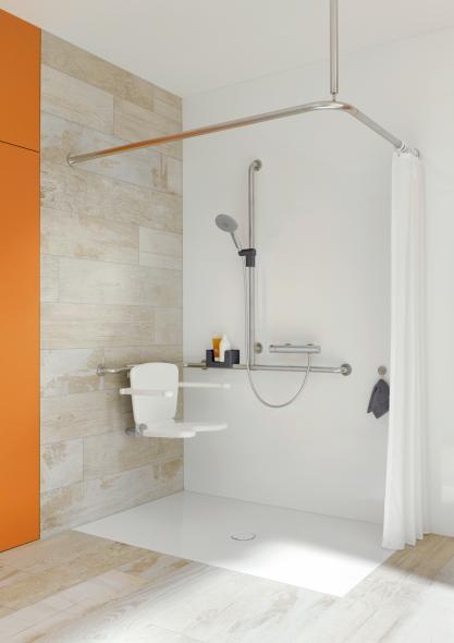 805.35.320 Поручень для душа с выдвижным держателем для душа HEWI Greifen  - Вид №1