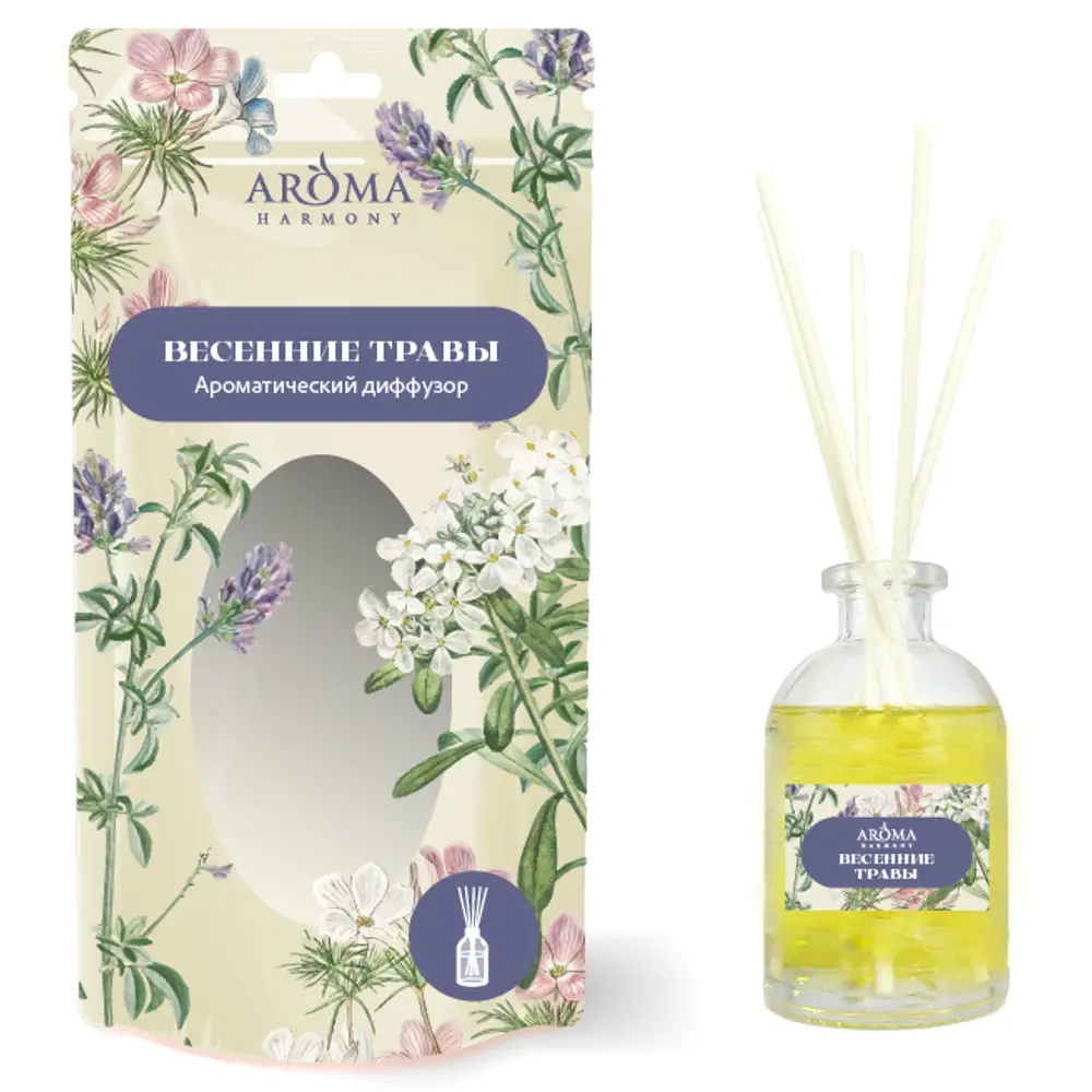 AROMA HARMONY Диффузор с ароматом весенних трав 30 мл 89402392 STLM-1572301