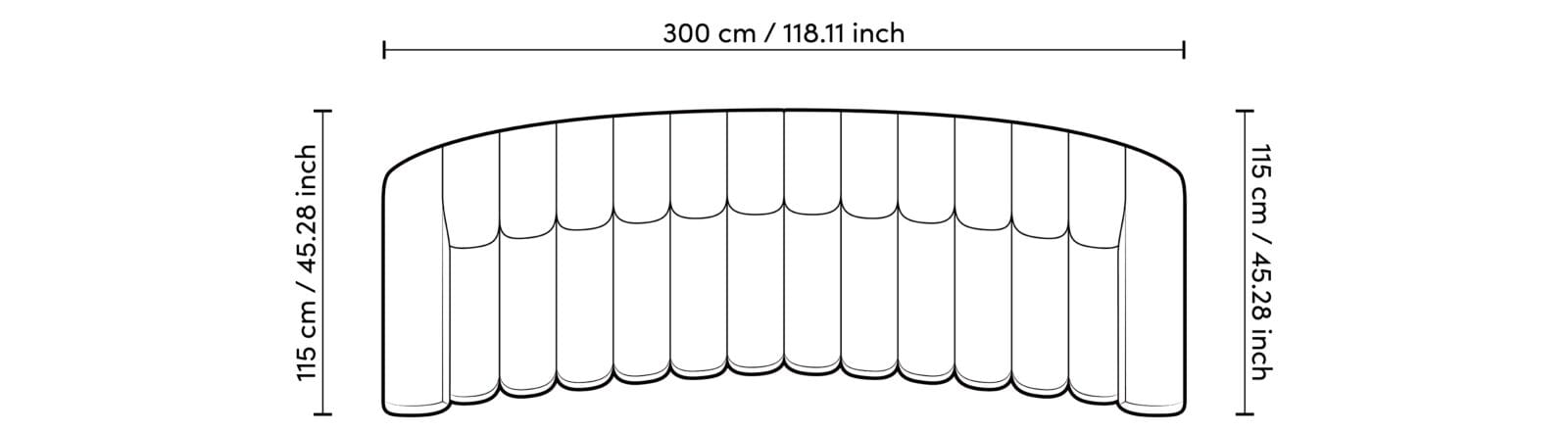 4-местный изогнутый тканевый диван Eichholtz Kelly ARCH-00106583 - Вид №6