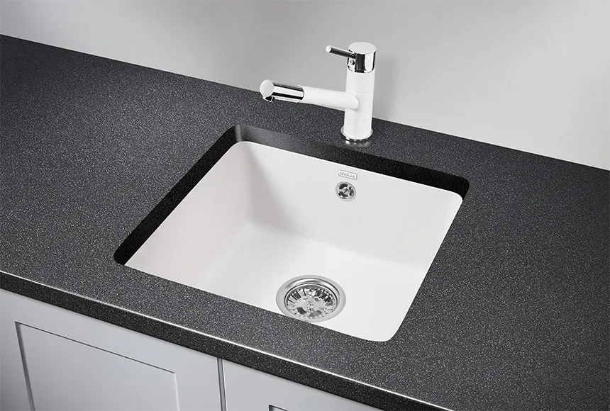 3601, АРКТИК (БЕЛЫЙ), кухонная мойка, кварц GRANULA 3601-ST86