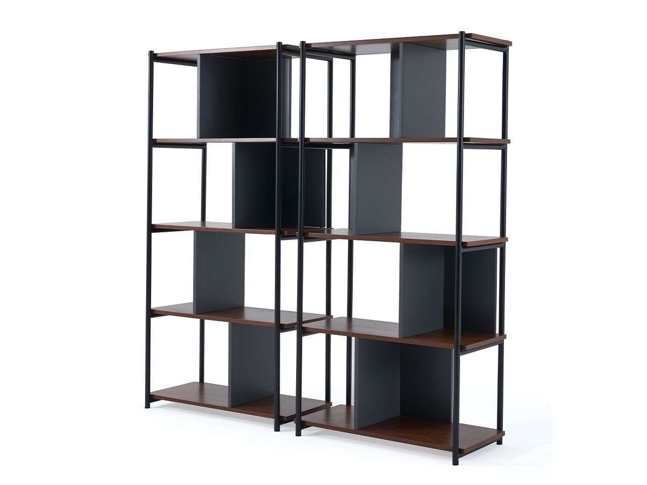 Отдельно стоящий книжный шкаф из дерева и металла NDESIGN пекан ARCH-00118494 - Вид №2