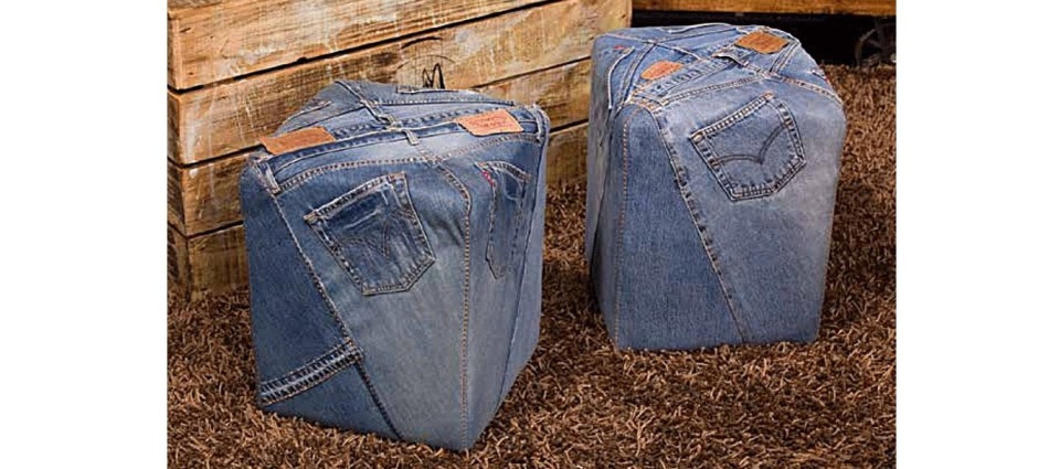 002247 Квадратный пуф Contradiction Jeans Santreyd - Вид №1