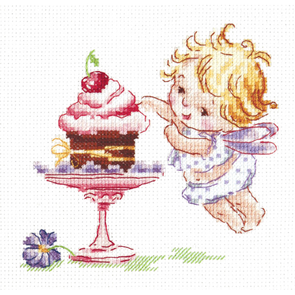 035-22 Люблю сладенькое! Набор для вышивания Чудесная Игла 13 х 12 см Чудесная игла 