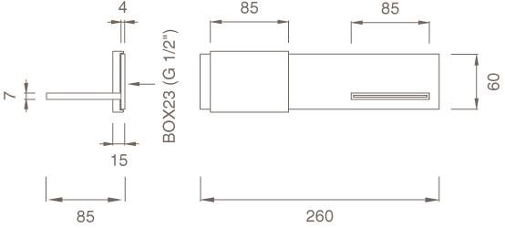Ceadesign Настенный гидропрогрессивный смеситель с водяным парусом Regolo Reg 05 - Вид №2