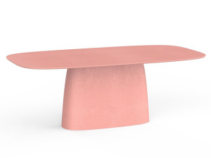 Бетонный прямоугольный садовый стол