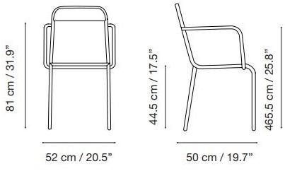 iSimar Стул складной с подлокотниками Rimini 9167 / 9171 - Вид №4