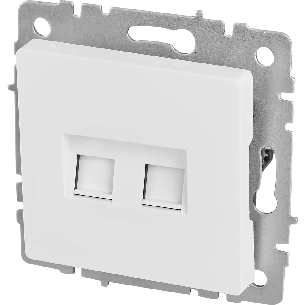 Двойная компьютерная розетка IEK Brite для сетевых подключений 87761540 STLM-1107741 - Вид №1