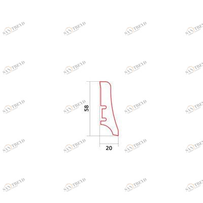 Плинтус Barlinek Эспрессо Шпонированный Дуб (Гладкая) 2200х58 мм 1010000121