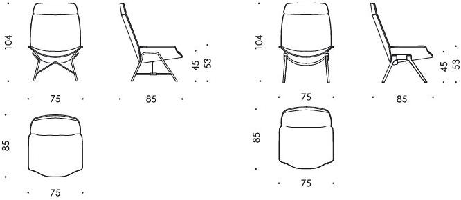 Wittmann Кресло из ткани Melange sun-id-1348449 - Вид №5
