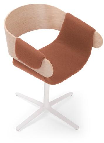 True Design Кресло вращающееся на 4 спицы с подлокотниками Kay Ka 1008 - Вид №1