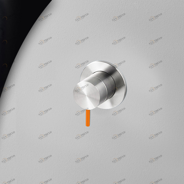 Смеситель для душа сталь глянцевая с оранжевой ручкой Toki Radomonte TKI8LCIL24