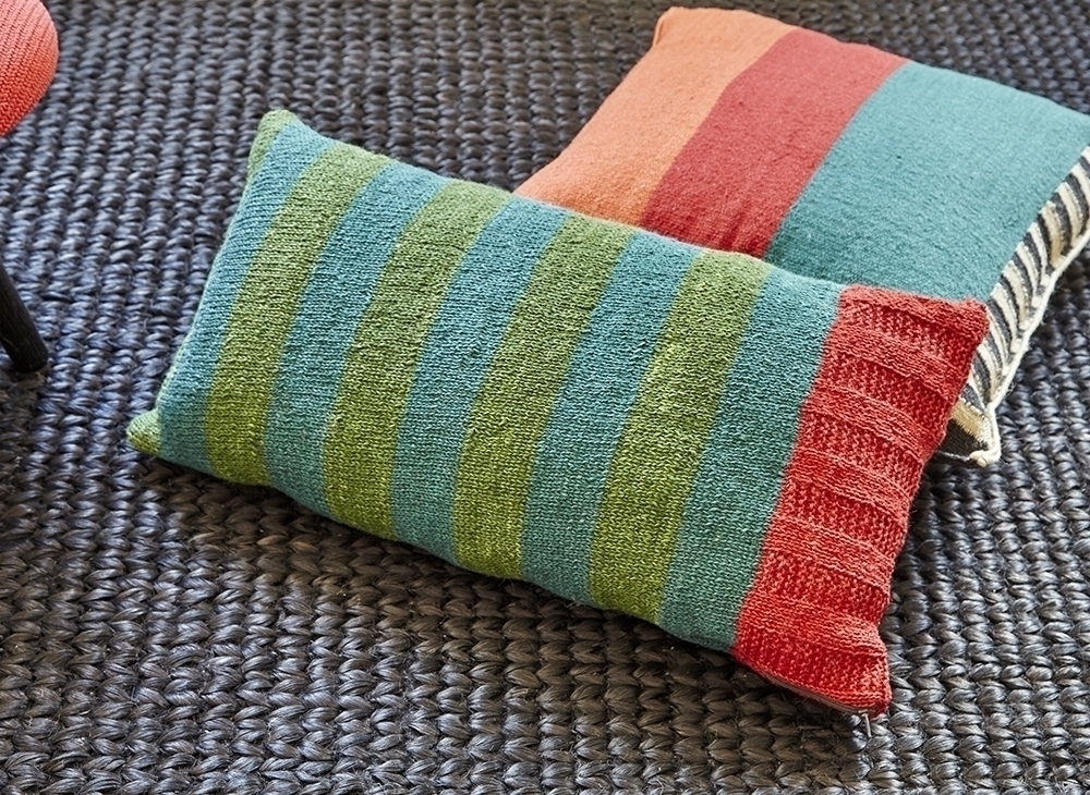 100361 Подушка Flower. Green 70x40 GAN Rustic Chic