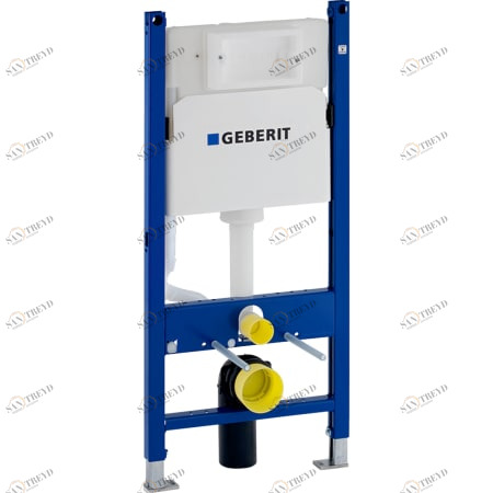 GEBERIT 111.153.00.1 Монтажный элемент для подвесного унитаза Geberit DuofixBasic, 112 см, со смывным бачком скрытого монтажа Delta 12 см 