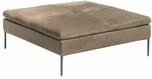 Shake Мягкий пуф для квадратной кровати из нубука Boston