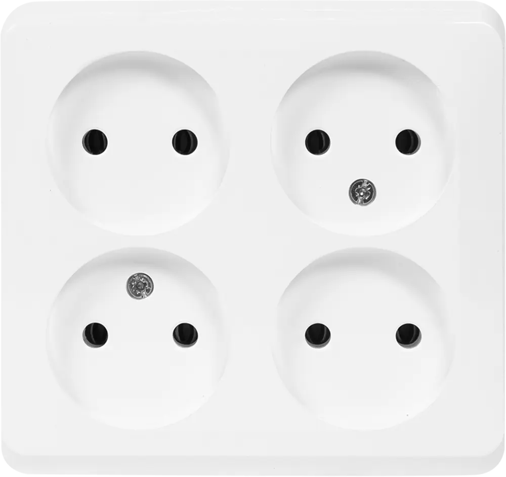 Четверная розетка SYSTEME ELECTRIC Этюд для открытого монтажа 17985635