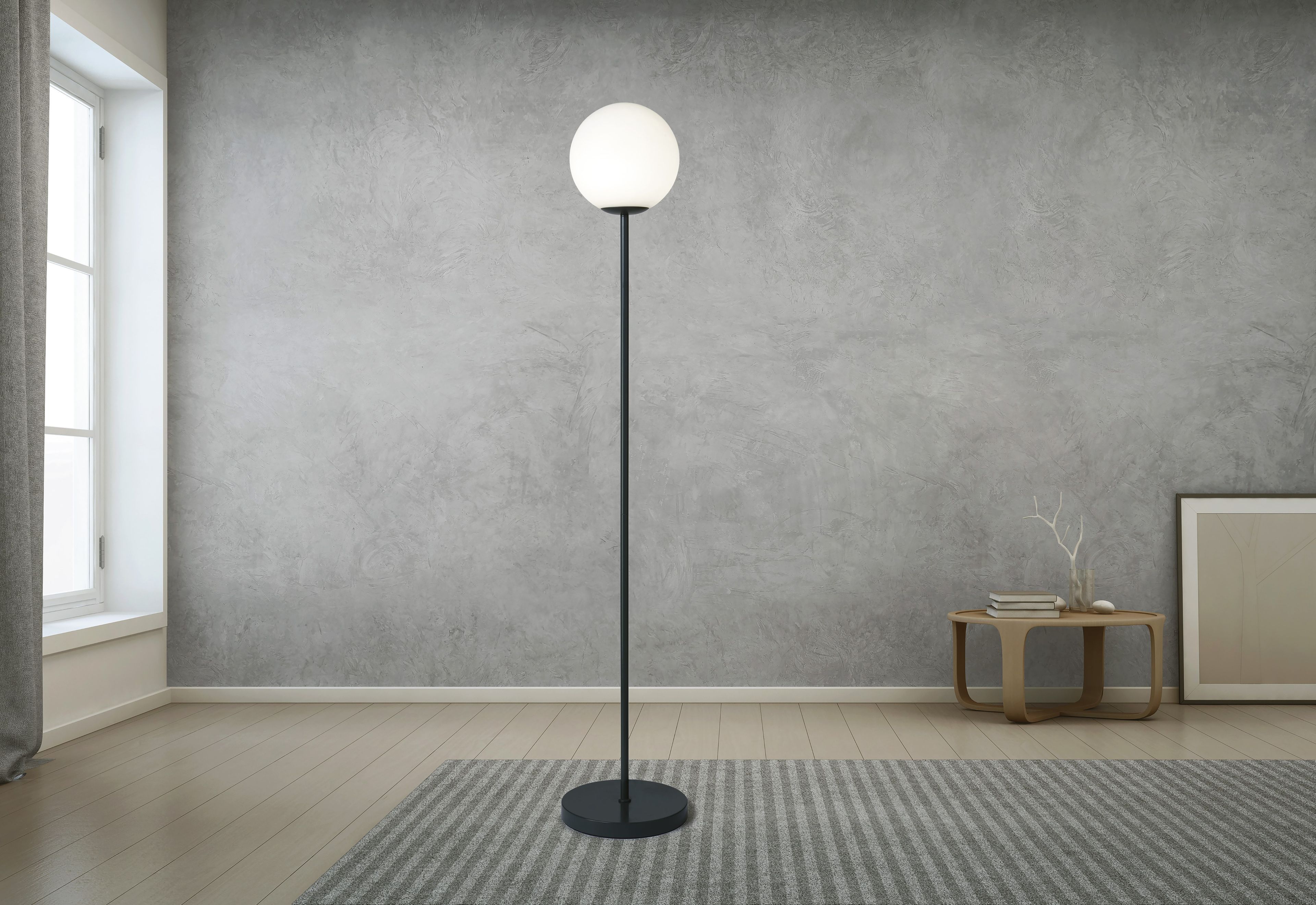 Торшер из опалового стекла и металла с диммером Miloox Jugen ARCH-00063613 - Вид №2