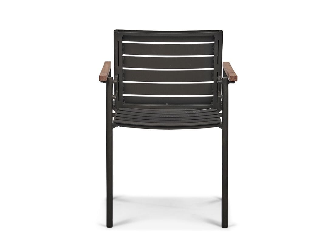 Алюминиевый штабелируемый садовый стул с подлокотниками Walters курорт ARCH-00089328 - Вид №2