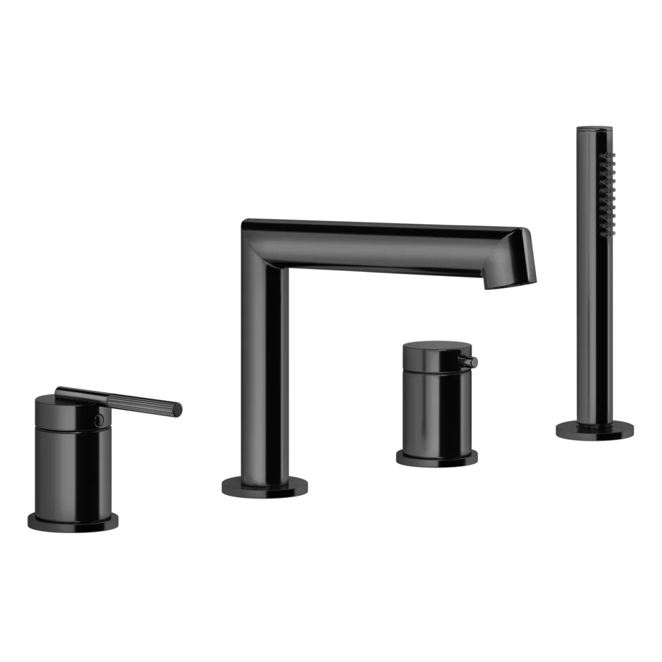 Смеситель для ванны 63537 706 Gessi Ingranaggio ЧЕРНЫЙ МЕТАЛЛ PVD 63537706