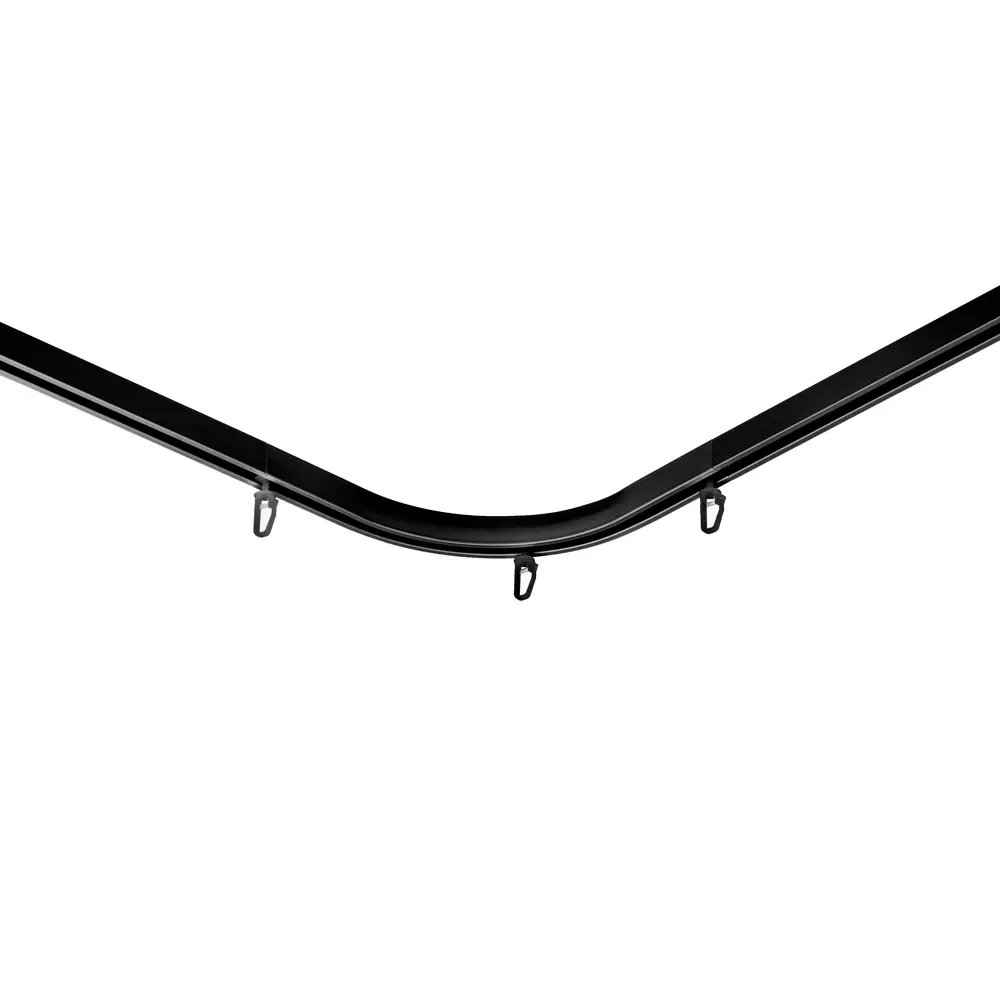 Элемент поворотный угловой Арт-декор алюминий цвет черный STLM-2141886