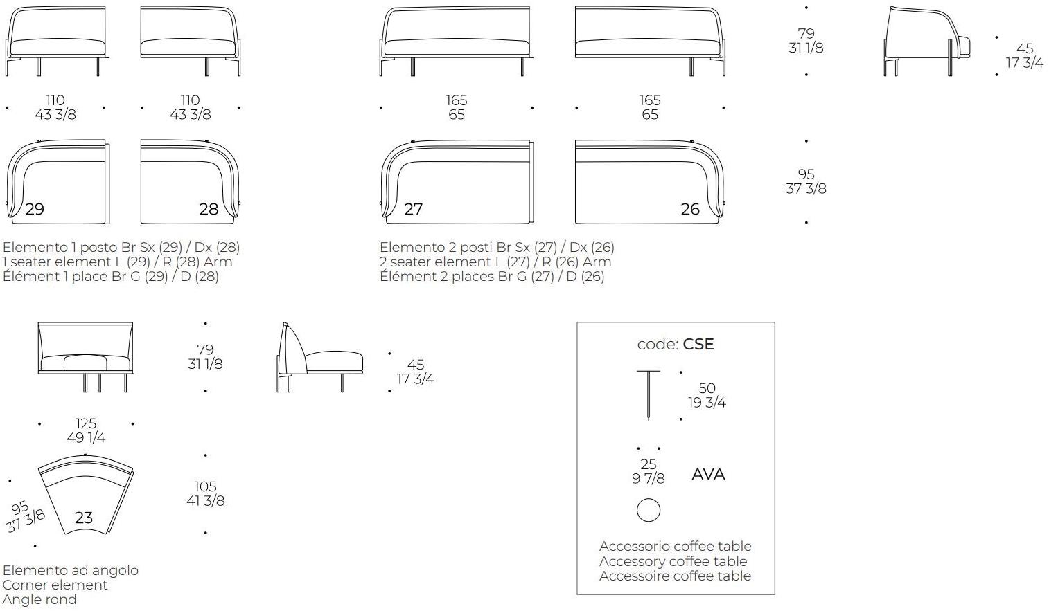Liu Jo Living Collection Модульный тканевый диван Ceci est un caillou Cl1 - Вид №6
