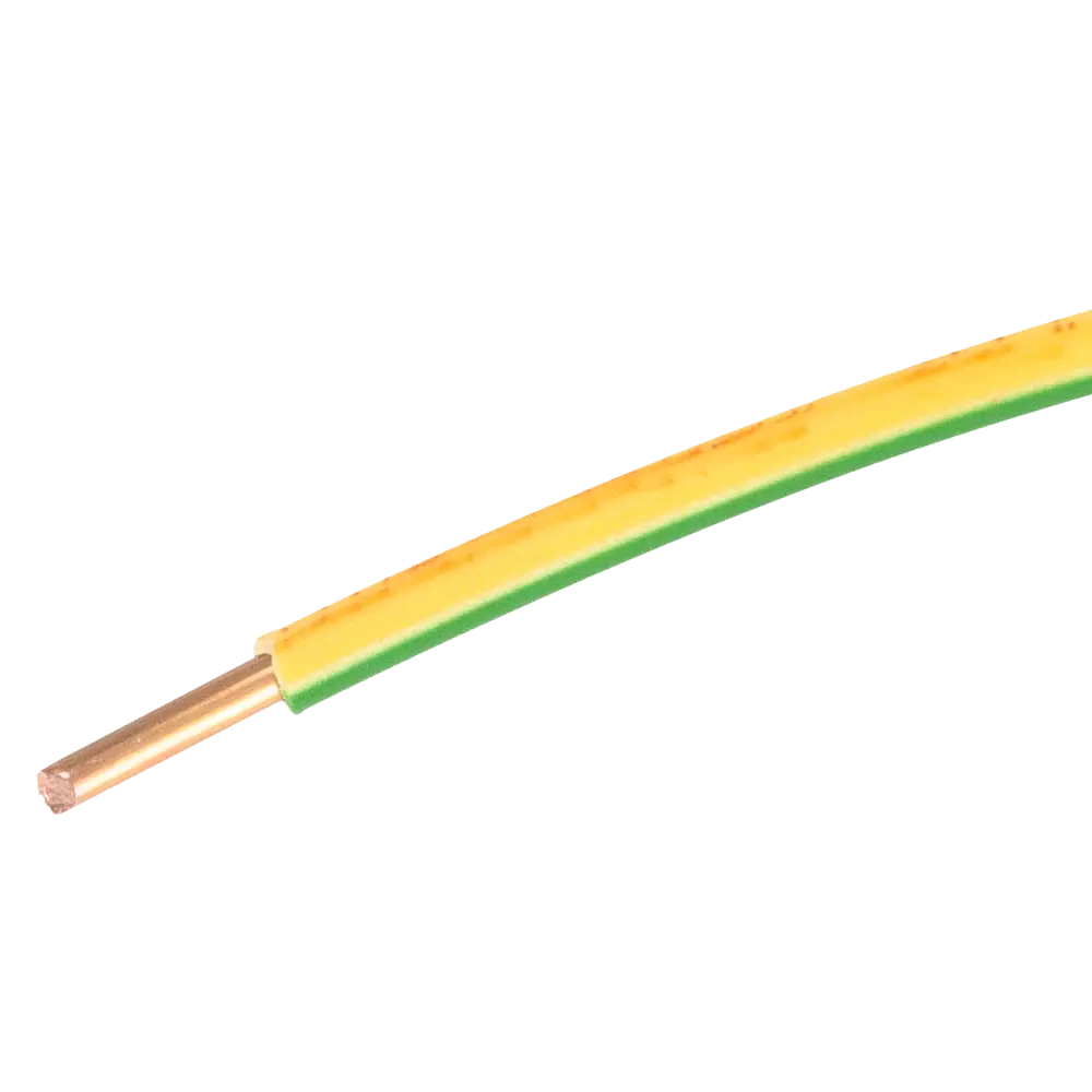 Провод Ореол ПУВ 1x2.5 мм на отрез ГОСТ цвет зелено-желтый STLM-2025267