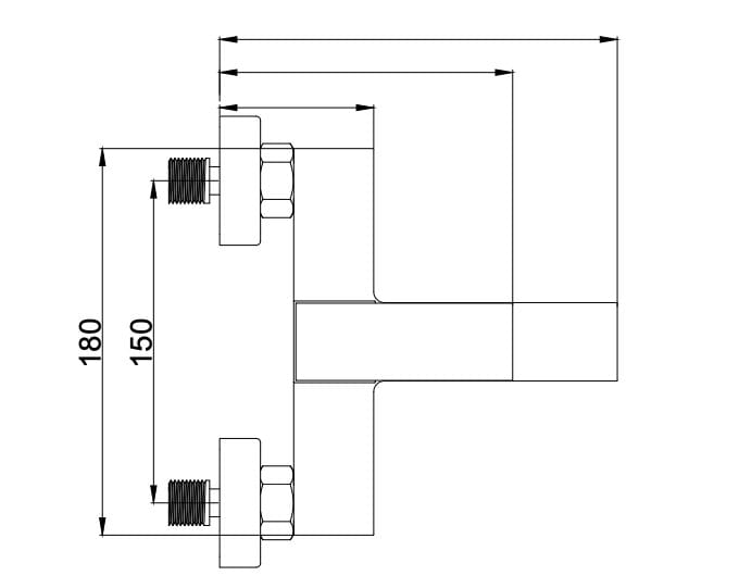 Настенный смеситель для ванны с ручным душем Lablù гидро ARCH-00002957