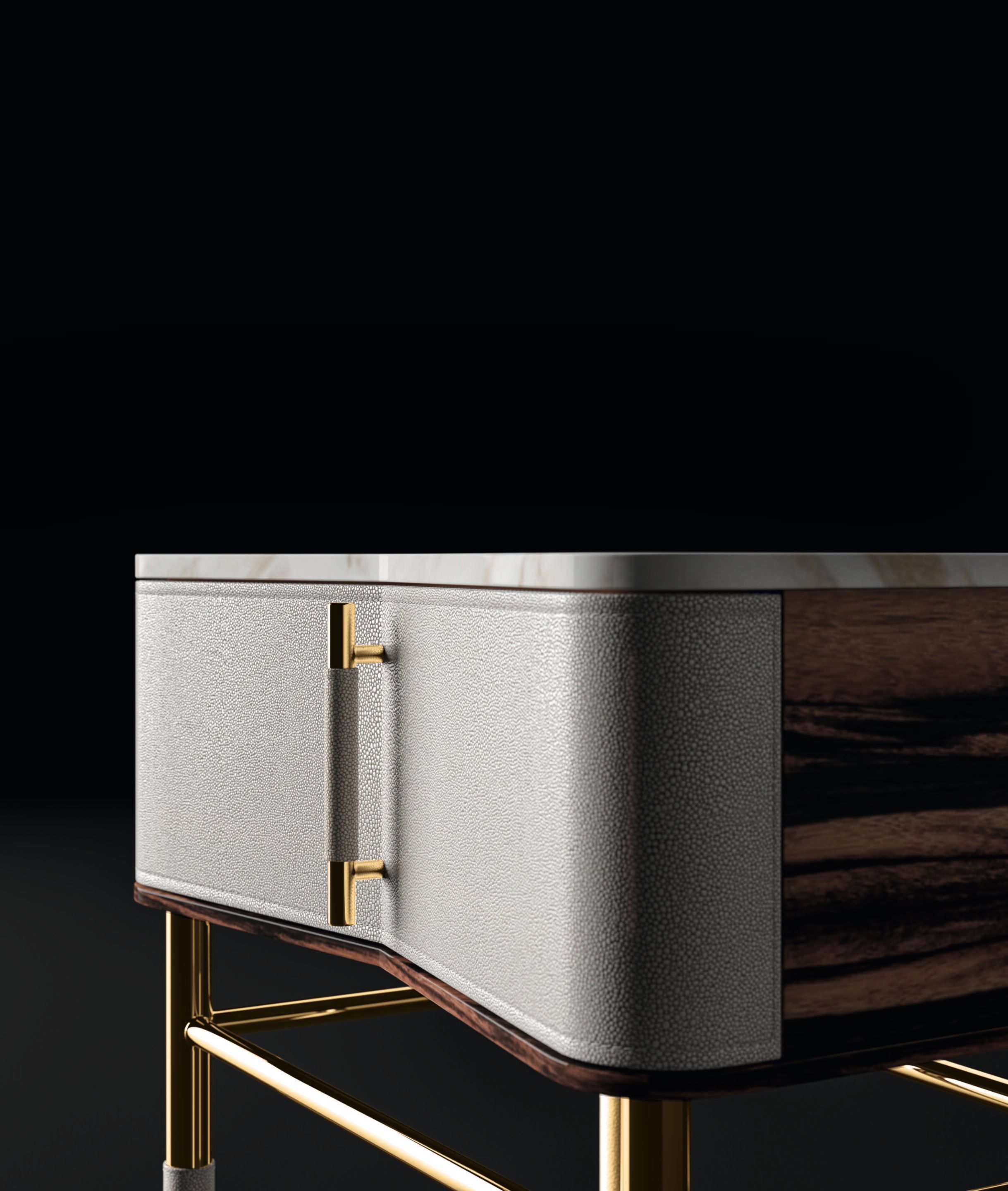 Кожаная тумбочка Former In Italia KIKKO ARCH-00069046 - Вид №4