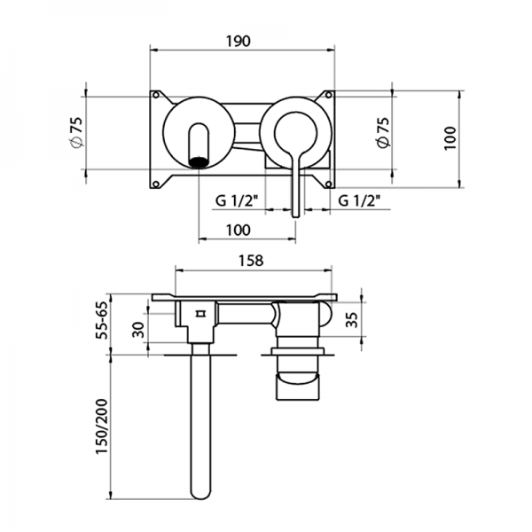 Смеситель для раковины TIME GRB MIXERS 47536471 - Вид №1