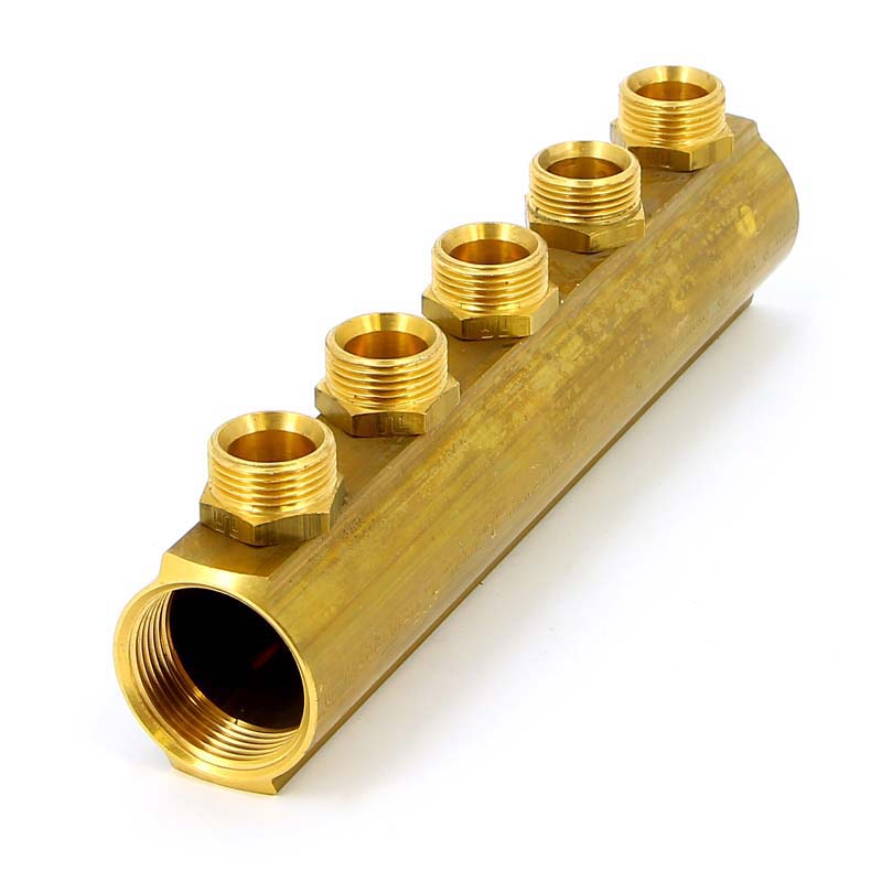 Коллектор ВВ 1"1/4 магистральный TIEMME 5 выходов 3/4"ЕК 50мм 1970044 - Вид №2