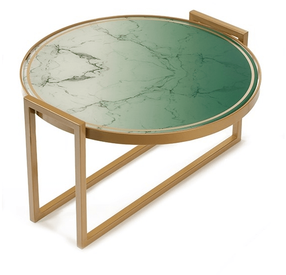 Mambo Unlimited Ideas Круглый журнальный столик из декорированного стекла sun-id-1410496 - Вид №1