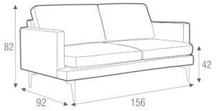 Sits Мягкий 2-местный тканевый диван Ludvig sun-id-1353598 - Вид №2
