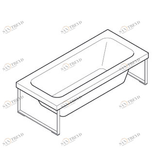 1KET8BI0CRCR Отдельностоящая ванна  Kos by Zucchetti Kaos