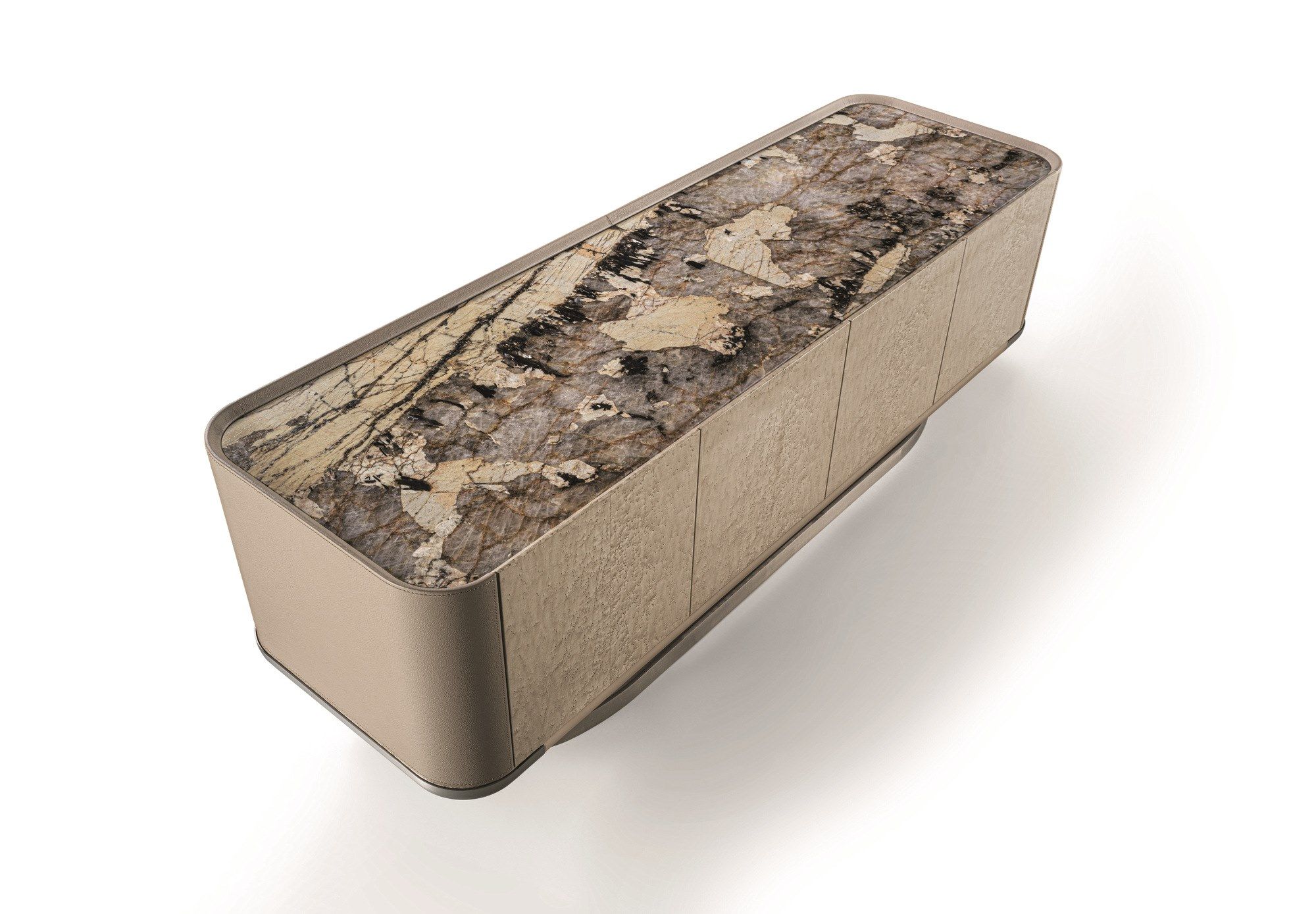 Двухсторонняя мебель из кожи и дерева с распашными дверями Longhi Loveluxe 2021-Rhythm'21 collection ARCH-00034504 - Вид №1