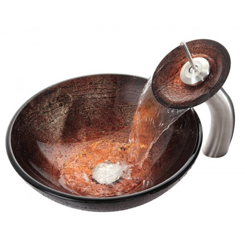 C-GV580-12mm-KGW1700 Накладная раковина на столешницу  прямоугольная Krausru 