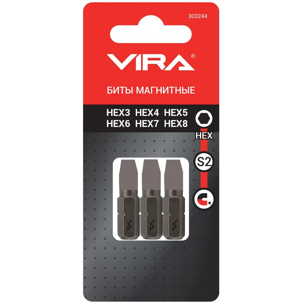 Магнитный набор бит Vira для шуруповерта - 6 профессиональных насадок 89383371 STLM-1357908