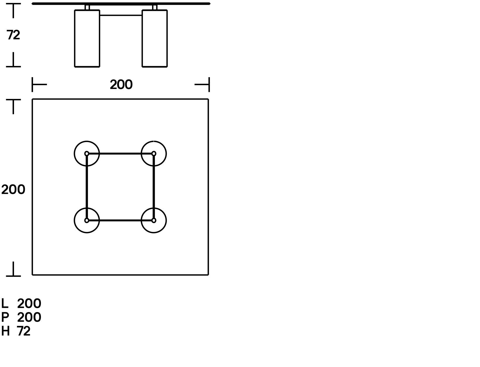 Стеклянный квадратный стол с основанием в прохладном ACERBIS SERENISSIMO ARCH-00071871 - Вид №6