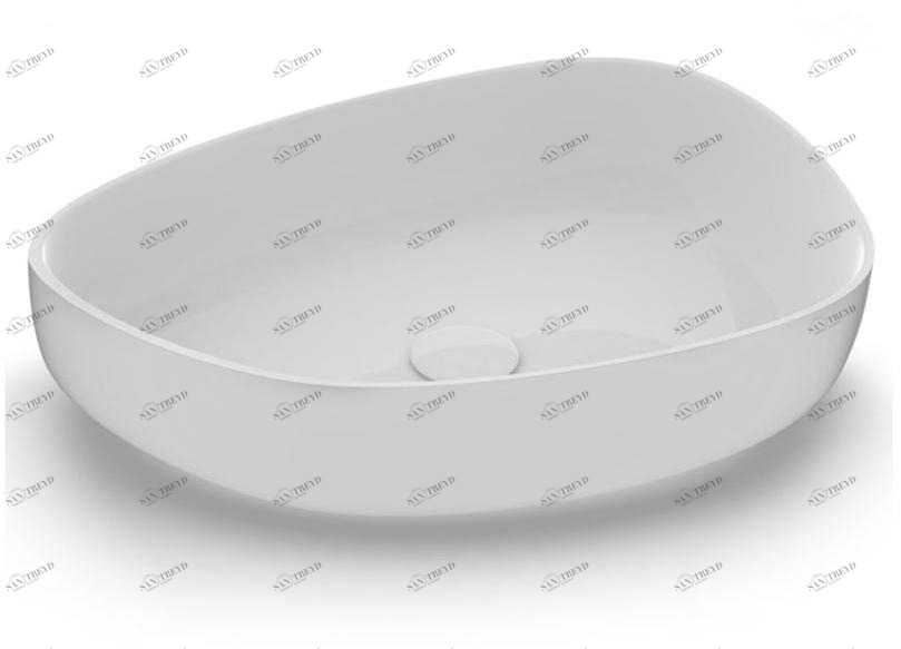 Met42550 Накладная раковина на столешницу  овальная Olympia Ceramica METAMORFOSI