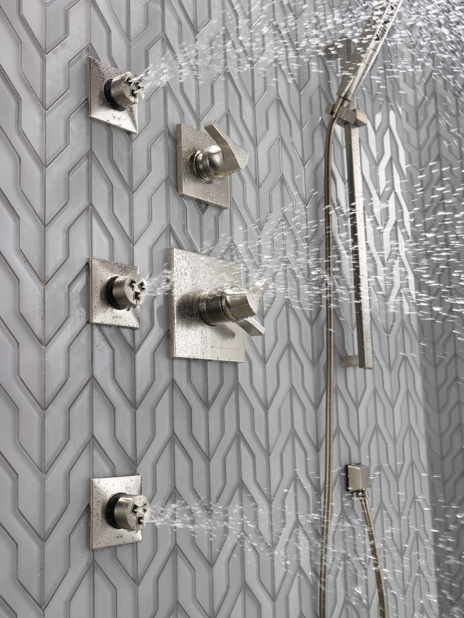 Квадратный спрей для тела HydraChoice® Square Body Spray Trim Delta Faucet T50210-SS - Вид №58