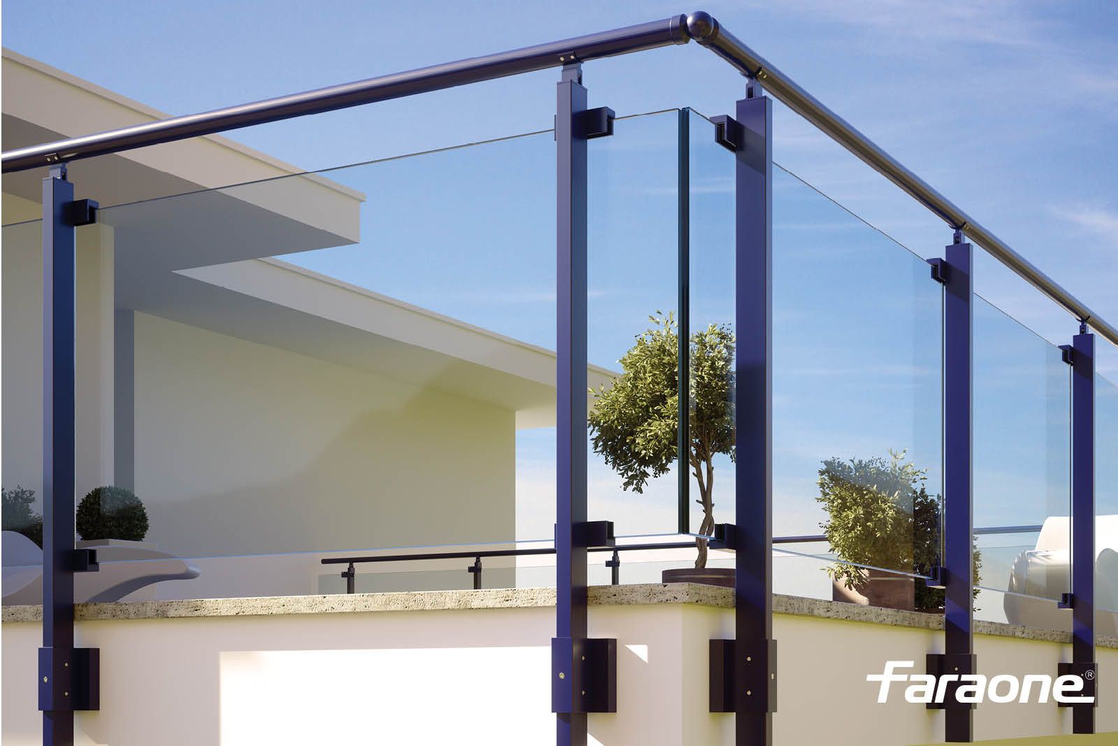 Перила из алюминия и стекла FARAONE Maior Evo ARCH-00057593 - Вид №6