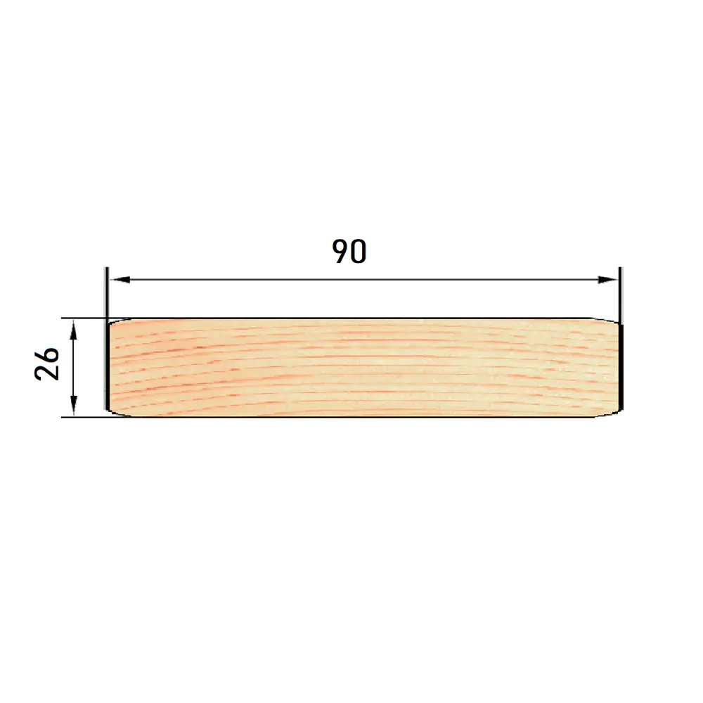 Santreyd Полок «Экстра» для бани из липы 26×90×2400 мм 82625045 STLM-0032150 - Вид №3