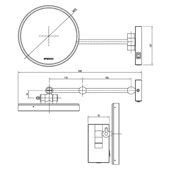 Круглое увеличительное зеркало Spekkio Delta ARCH-00071859 - Вид №2