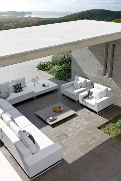 MANUTTI Низкий прямоугольный алюминиевый садовый столик Luna sun-id-1458953 - Вид №1