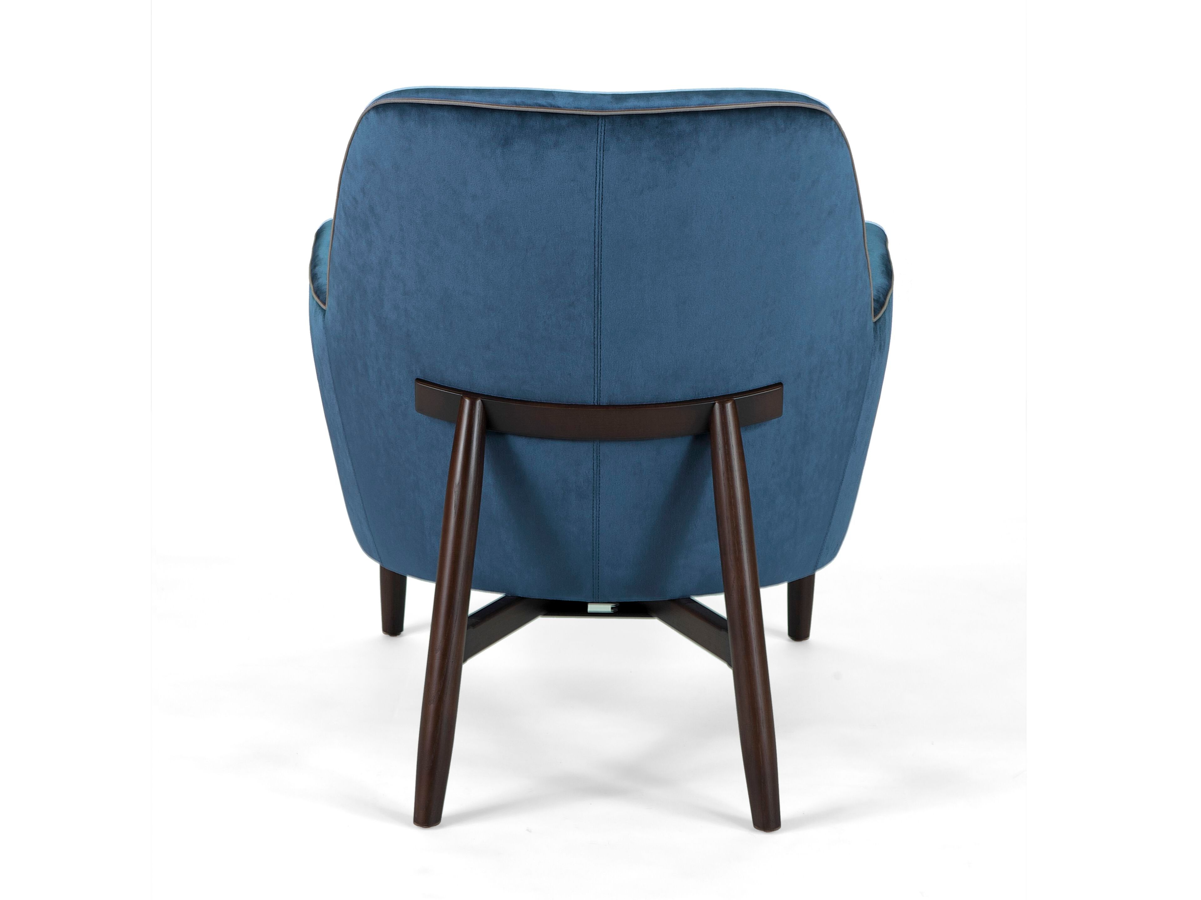 Бархатное кресло с подлокотниками Borzalino EVE PLUS ARCH-00083340 - Вид №1