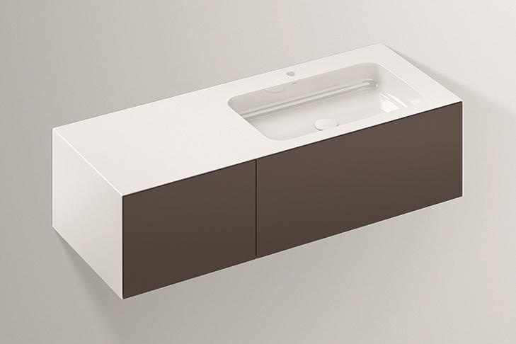 5159813000 Умывальник с тумбой, wp.folio9, белая, proshield, лакированная, шелковисто-матовый блеск, затененная земля Alape серия FO (Folio) 