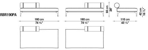 B&B Italia Outdoor Садовый лежак из ткани Ribes sun-id-1476475 - Вид №21